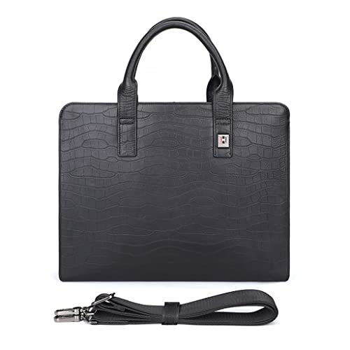 ADKHF Business Laptop Briefcase Men Leather Briefcase Computer Bag Men Men Handbag (Color : A, Size
