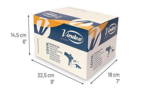 Virutex C015L Portable Handheld Plastic, Laminate, Melamine and Wood Veneer Slitter and Cutter with Micrometric Measure, Clean Cut and No Waste, Straight Stripe Guide Quick Easy Adjustment and Lightweight ‎3.37 lb