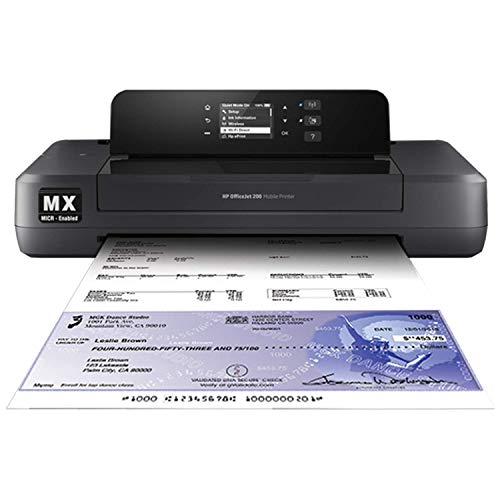 VersaCheck HP Officejet 200 MX Portable Wireless MICR Check Printer and VersaCheck Platinum Software Bundle, Black
