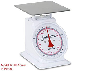 Detecto, T-50-KP, Dual Reading Top Loading Dial Scale, 110 lb Capacity