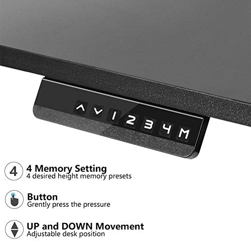 ERGOSOFT L Shaped Dual Motor Electric Height Adustable Standing Desk, 48" Computer Corner Desk, Home Gaming Desk, Office Writing Workstation, Black