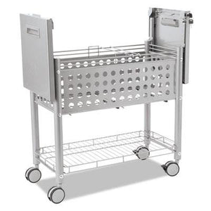 Vertiflex Mobile File Cart with Open Top, 28.25 x 13.75 x 27.375 Inches, Matte Gray (VF52000)