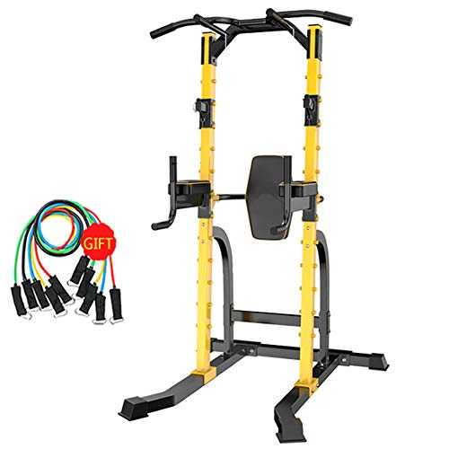 DLMPT Power Tower Parallel Bars Dip Station Adjustable Pull Up Bar Home Gym Strength Training Workout Multi Function Equipment Fitness Workout