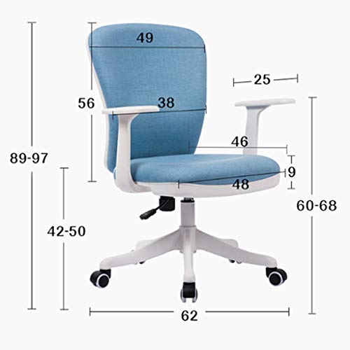 GaRcan Ergonomic Mid-Back Black Mesh Office Chair with Flip-Up Arms