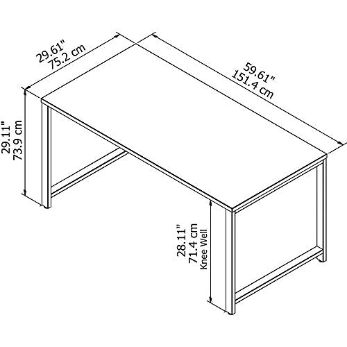 Bush Business Furniture 400 Series 60W x 30D Table Desk in Storm Gray
