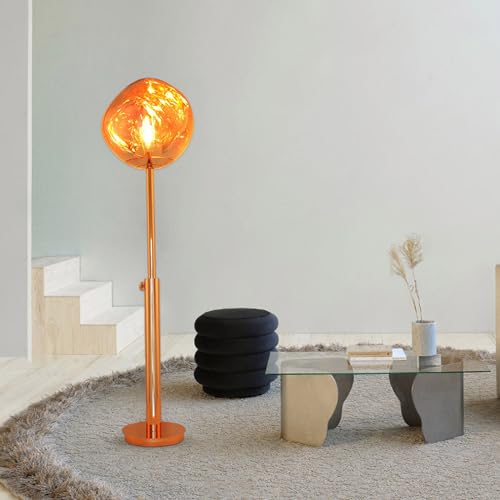 BNZCZY Nordic Lava Floor Lamp, PVC Transparent Lampshade, 57in, Indoor Lighting