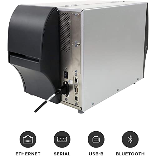 ZEBRA ZT411 Industrial Printer, Gray - USB 2.0, Serial, Ethernet, Bluetooth 4.1, 4-Inch Max Print Width, 203 DPI, Monochrome Barcode Label