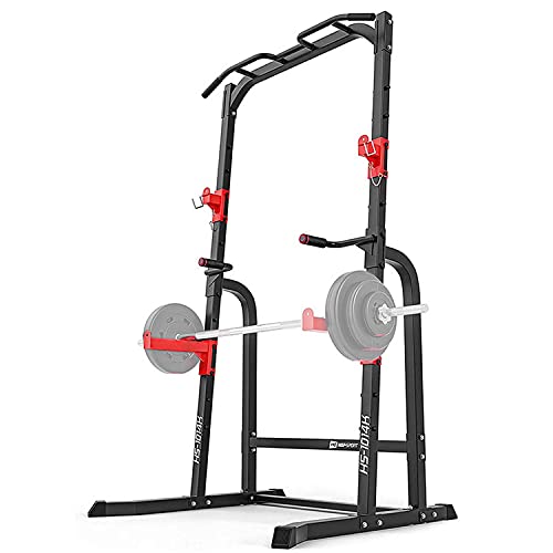 Bueuwe Power Tower Adjustable Height Workout Pull Up & Dip Station Multi-Function Home Gym Strength Training Fitness Equipment