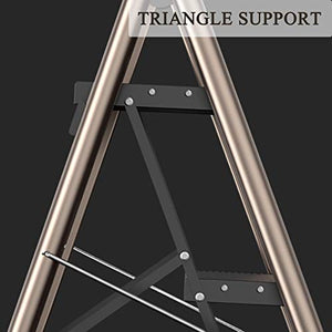 LUCEAE Multifunction Foldable 4 Step Aluminum Ladder