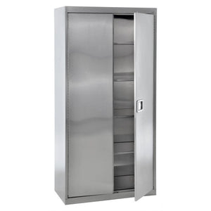 Sandusky Lee SA4D361872-XX 304 Stainless Steel Storage Cabinet with Paddle Lock, 72" Height x 36" Width x 18" Depth