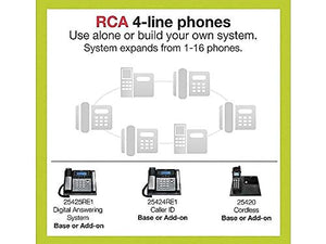 RCA RCA25424RE1 Four-Line Phone with Caller ID