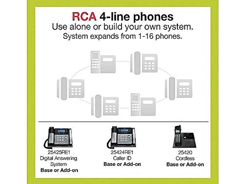 RCA RCA25424RE1 Four-Line Phone with Caller ID
