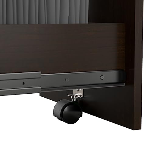 Bush Business Furniture Office in an Hour 3 Rolling File Cabinet | Mobile Under Desk Drawers - Mocha Cherry