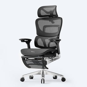 Loniko 743-Plus Big & Tall Ergonomic Office Chair with Lumbar Support, Headrest, and Footrest