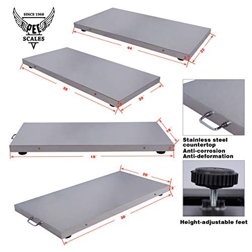 PEC Small Animal Scales 700lb Digital Platform Scale for Pet or Livestock 18X18 Inch