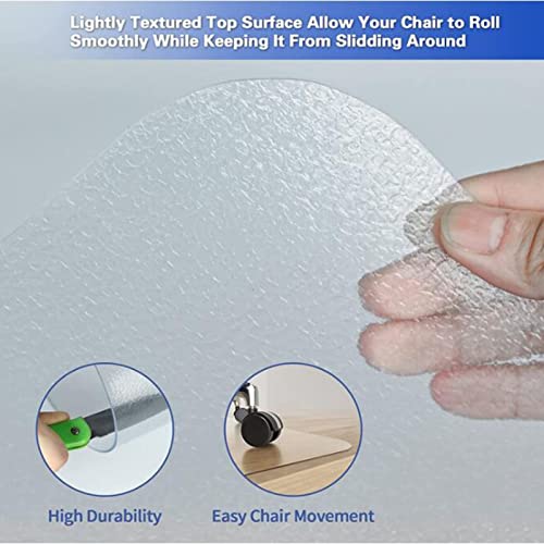 HOBBOY PVC Transparent Chair Mat, Hard-Floor Protector, Non-Slip, Multiple Sizes