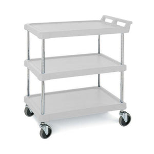 METRO Utility Cart with 3 Shelves, 4 Swivel Casters, 400 lb. Capacity, Gray