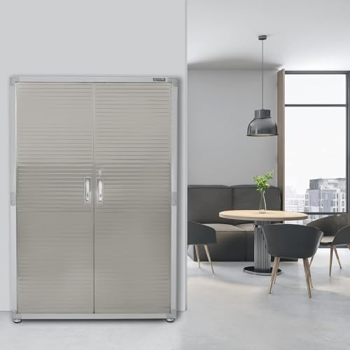 Seville Classics Ultra HD Mega Storage Cabinet - Stainless Steel