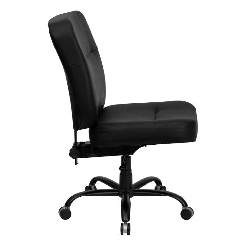Flash Furniture HERCULES Series Big & Tall 400 lb. Rated Black Leather Executive Swivel Chair