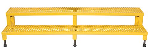 Vestil Steel Adjustable Step Mate Stand 2 Step 500 Lb. Capacity Yellow