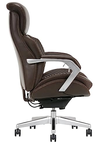 Generic Big & Tall Ergonomic Executive Chair, Brown/Silver
