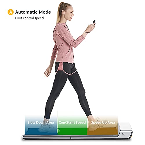 Folding Treadmill, Walkingpad Ultra Slim Foldable Treadmill Smart Fold Walking Pad Portable Safety Non Holder Gym and Running Device P1 Grey 0.5-3.72MPH