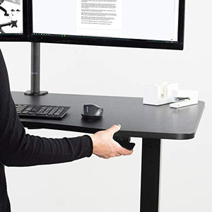 VIVO Black Pneumatic Spring 47 x 27 inch Stand Up Desk | Height Adjustable Standing Workstation, Holds up to 33 lbs (DESK-V048GB)