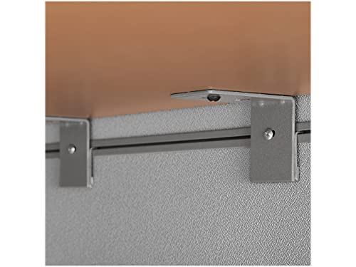 Bush Business Furniture Back-to-Back 2-Person Workstation 45"x60" Pure White/Silver Gray