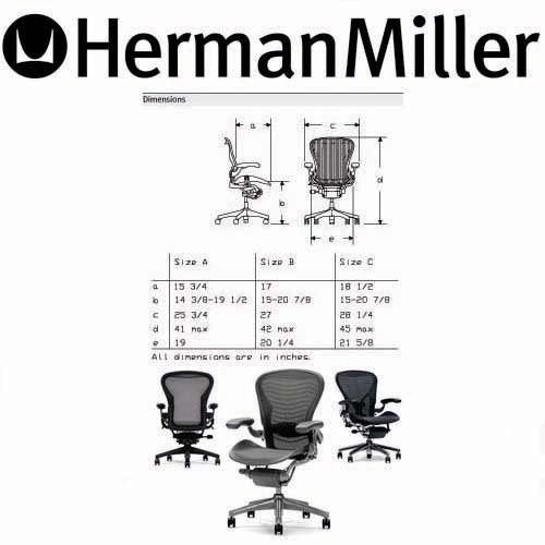 Herman Miller Classic Aeron Task Chair: Standard Tilt - Fixed Vinyl Arms - Standard Carpet Casters