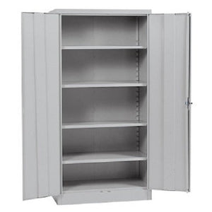 Quick Assembly Gray Steel Cabinet (Gray) (72"H x 36"W x 18"D)