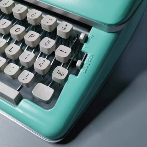 Quepiem Retro Mechanical English Typewriter, Traditional Portable Manual Typewriter (Black)