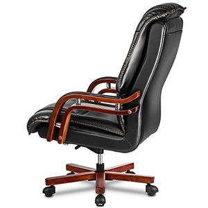 Halter EY-14A Fully Assembled Ergonomic Reclining PU Leather Executive Office Chair with Adjustable Lumbar Support and Tilt Tension - Zero Back Pain - 46.5" X 25" X 19.7" - 22" - 2 Pack