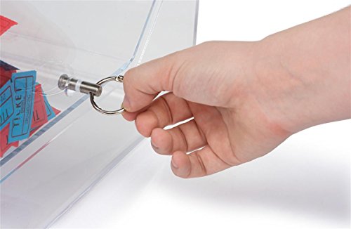 Clear Plexiglas Raffle Drum with Locking Hinged Door for Countertop Usage - Medium