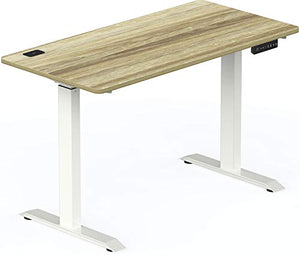SHW Standing Desk Electric Height Adjustable Computer Desk, 48 x 24 Inches, Oak