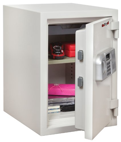 FireKing KF15091WHE One Hour Fire and Water Safe, 0.97 ft3, 13-3/4 x 16-3/4 x 19-2/3, White (FIRKF15091WHE)
