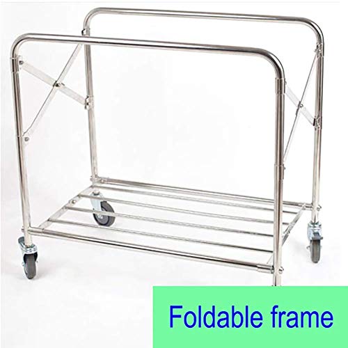 GagalU Folding Linen Cart with Universal Brake Wheel