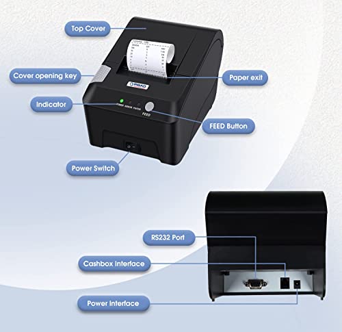 RIBAO BC-55 Mixed Denomination Bill Value Counting Money Counter with RB-58PLUS-RP 58mm Thermal Printer