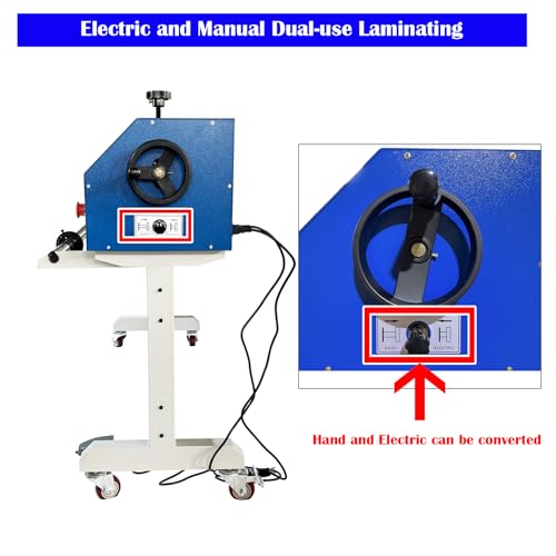 INTBUYING 51in Electric/Manual Cold Laminator with 5.1in Rubber Rollers