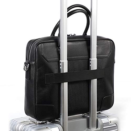 HLMSKD Natural Cowhide Men's Briefcase Leather Men's Briefcase Laptop Bag Men's Business Leather Handbag Men's Bag Handbag