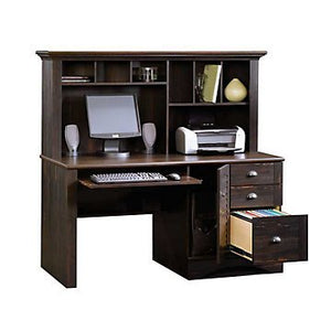 Harbor View Computer Desk with Hutch( Antiqued White )