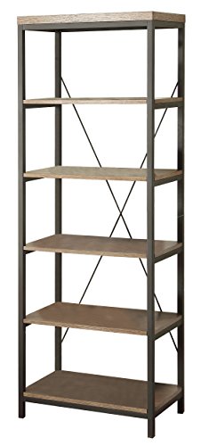 Homelegance Daria 5-Tier Bookcase, 26" W, Brown