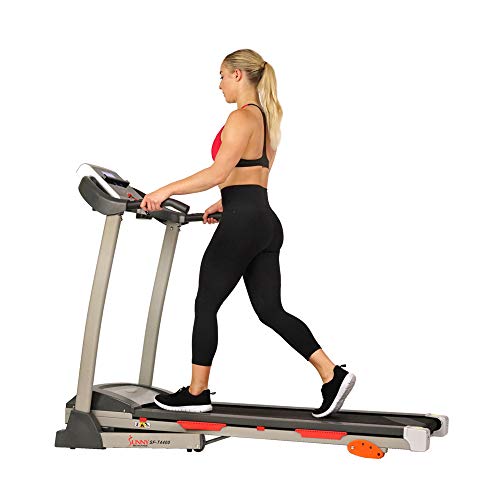 Sunny Health & Fitness Treadmill, Gray (SF-T4400) , 62 2 L x 26 8 W x 47 3 H