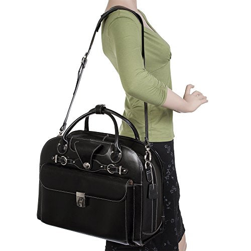 McKleinUSA ROSEVILLE 96645 Leather Fly-Through™ Checkpoint-Friendly Detachable-Wheeled Ladies' Briefcase