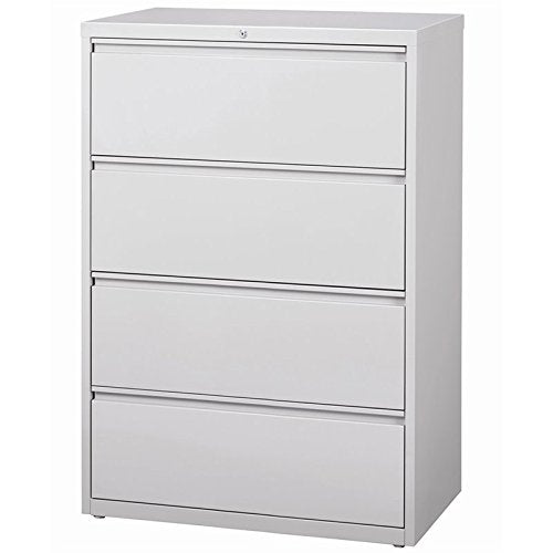 Hirsh HL8000 Series 36" 4 Drawer Lateral File Cabinet in Light Gray