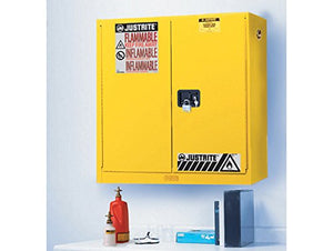 Justrite 893400 Flammable Safety Cabinet, 20 gal, Yellow