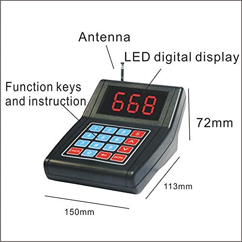 Shihui Wireless Calling System 30 Coaster Pagers + 1 Keypad Queue Pager - Restaurant Guest Paging System
