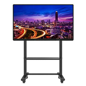 WYJW Extra Large Rolling TV Cart for 55-90inch TVs with AV Shelf