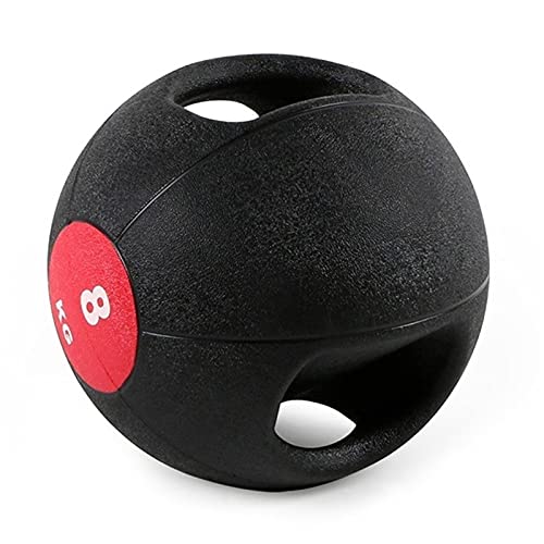 Medicine Ball Double Handle Medicine Ball, Core Training Cross Training Throwing Training Rubber Fitness Ball, Strength Training Equipment Suitable for Home Gym (Size : 8kg/17.6lb)