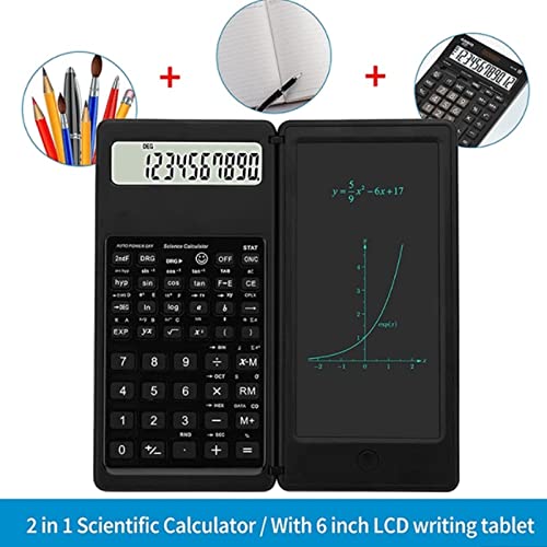 WYXBY Scientific Calculator 10-Digit LCD Display with Writing Tablet for High School and College (Color: D)