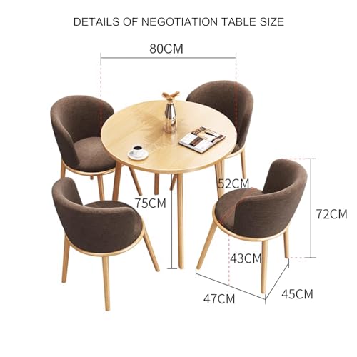 Office Meeting Table and Chairs, Coffee Reception Conference Meeting Table, Round Conference Room Table